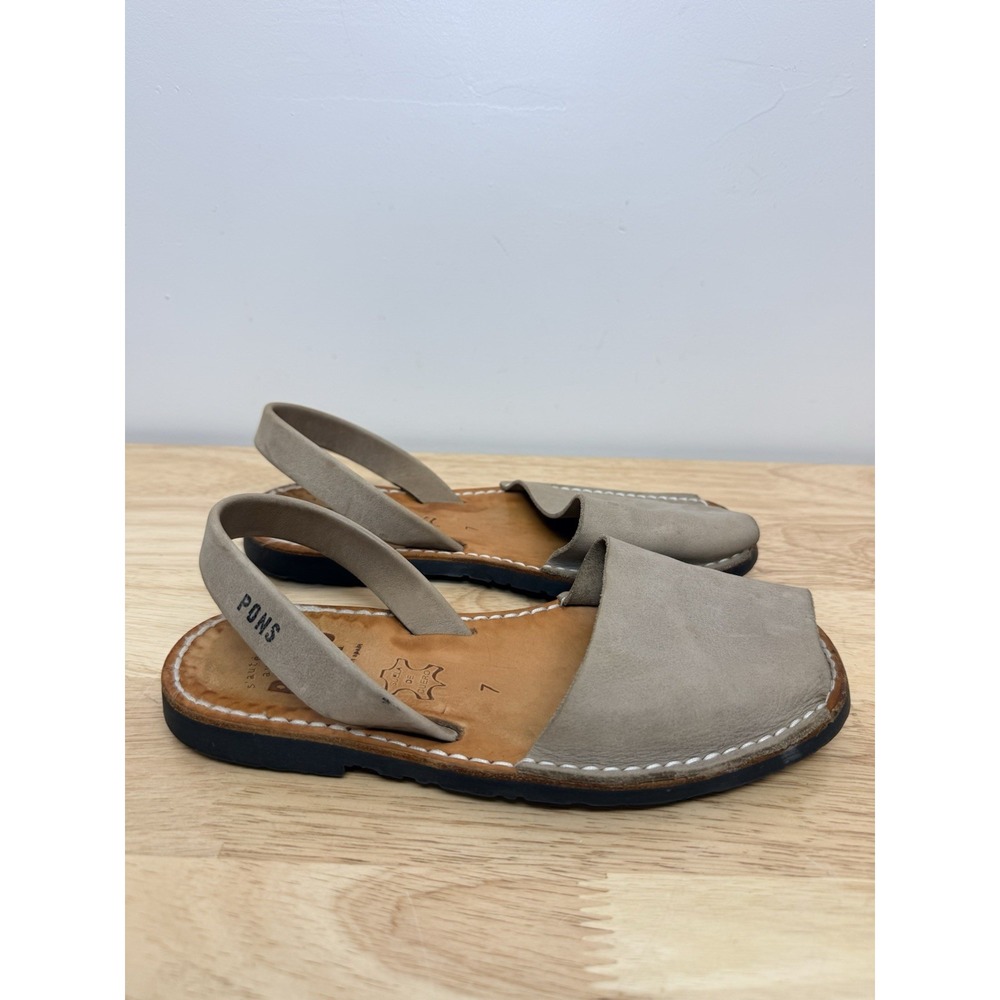 Pons Avarcas Hand Made Leather Classic Strap Beach Sandal Spain EU 37 US #36